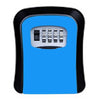 Wall Mounted Key Safe Box - 4 Digit Combination Lock - Blue