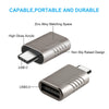2 PCS SBT-148 USB-C / Type-C Male to USB 3.0 Female Zinc Alloy Adapter(Cosmic Grey)