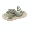 Summer Outerwear Thick Soled Casual Sandals Flat Slippers, Size: 36(Green)