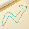 Glossy Crystal Beads Handmade Mask Anti-Lost Hanging Lanyard Chain Glasses Chain(Solid Color Sky Blue)