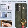 For Samsung Galaxy A36 5G Wristband Leather Back Phone Case(Green)