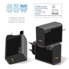 GaN PD48W Type-C PD3.0 + USB3.0 Notebook Adapter UK Plug(Black)