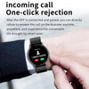 BW0223 Heart Rate/Blood Oxygen/Blood Pressure Monitoring Bluetooth Smart Calling Watch, Color: Silicone Pink