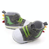 D2399 High Top Canvas Cartoon Dinosaur Small Wave Shoes Cloth Soles Walking Shoes, Size: 12cm(Grey)
