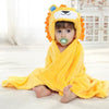 Baby Animal Shape Hooded Cape Bath Towel, Size:10075cm(Yellow Lion)