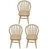 3 PCS 1:12 Doll House Chair Furniture Mini Scene Display(Log Color)