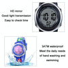 JNEW A380-86172 Children Cartoon 3D Castle Dinosaur Alarm Waterproof Colorful Backlight LED Electronic Watch(Black)