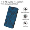 For Samsung Galaxy A26 5G Line Pattern Skin Feel Leather Phone Case(Royal Blue)