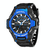 SMAEL 8028 Sports Waterproof Men Watch Outdoor Mountaineering Wear-resistant Wrist Watch(Black Blue)
