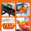 For Blackstone Baked Oil Box Silicone Inner Linery Baking Dish Oil Collector Barbecue Cup Pad(Orange)
