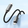 hoco U125 Benefit 1.2m Type-C to 8 Pin PD Fast Charging Data Cable with Display(Black)