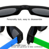New Fashion Crimp Folding Mirror Pops Polarized Sunglasses Casual UV400 Protection Glasses for Men / Women(Black)