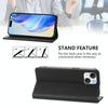 For iPhone 14 / 13 RC01 Dual-Folded Magnetic Suction RFID Leather Phone Case(Black)