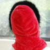 Autumn and Winter One-piece Warm Scarf Gloves Bomber Hats for Women, Size:One Size(Red and White)