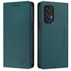 For Samsung Galaxy A53 5G RC01 Dual-Folded Magnetic Suction RFID Leather Phone Case(Dark Green)