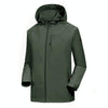 Men Casual Youth Full Zip Hooded Rainproof Jacket, Size: L(Green)