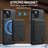 For iPhone 13 mini LC.IMEEKE L3 Series Detachable RFID Card Bag Magsafe Phone Case(Black)