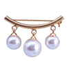 Anti Slip Pin Simple Pearl Brooch Women Accessories Cardigan Anti Wearing Pins Enamel Pin(Gold)