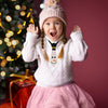 Christmas Children Cartoon Ties Holiday Party Performance Costume Props, Color: Santa Berry