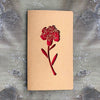Retro Kraft Paper Hollowed Love Greeting Card Valentine Day Message Card(Carnation)
