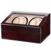 Watch Shaker 4+6 Digits Mechanical Watch Automatic Winding Watch Box Watch Shaker ,US Plug(Red Sandalwood)