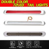 2 PCS 72LEDs Two-color Brake Turn Tail Light(Smoked Shell Red Light + Flowing Yellow Light)