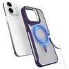 For iPhone 11 Metal Bracket MagSafe Magnetic Phone Case(Purple)