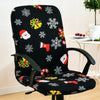 Stretch Chair Cover Office Armrest Lift Computer Chair Seat Cover, Size: L(Happy Christmas Green)