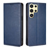 For Samsung Galaxy S25 Ultra 5G Gloss Oil Solid Color Magnetic Leather Phone Case(Blue)