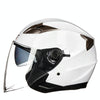 GXT 708 Electric Vehicle Dual Lens Helmet Four Seasons Safety Helmet, Size: M(Bright White)