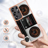 For Samsung Galaxy S25 Ultra 5G Electroplating Marble Dual-side IMD Phone Case(Retro Radio)