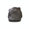 12982 Autumn and Winter Adjustable PU Leather Perforated Peaked Cap, Size:One Size(Dark Coffee)