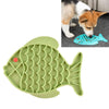 Silicone Slow Feeder Dog & Cat Mat - Green Fish