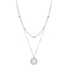 S925 Sterling Silver Platinum Plated Necklace Double Layer Small Star Light Silver Necklace