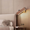 Simple Rotatable Bedside Bedroom Wall Lamp Warm Night Light, Size:31cm(Walnut)
