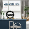 12 Inch Simple LED Ring Round Clock Mute Digital Electronic Clock, Colour: EU Plug