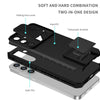 For Samsung Galaxy S25 5G Stereoscopic Holder Sliding Camshield Phone Case(Black)
