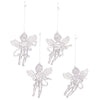 4pcs /Pack Acrylic Angel Christmas Tree Ornaments Christmas Decorations Pendants(Transparent)