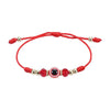 5 PCS Devil Eye Adjustable Crystal Beaded Bracelet(Red)