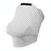Multifunctional Cotton Nursing Towel Safety Seat Cushion Stroller Cover(Black Dots on White)