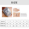Fashion Full Rhinestone Micro-insert Silver Ring, US Size: 8, Diameter: 17.4mm, Perimeter: 55mm