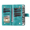 For Samsung Galaxy A36 Multi-Card Totem Zipper Leather Phone Case(Green)