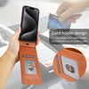 For iPhone 15 Magnetic Vertical Flip Leather Phone Case(Brown)
