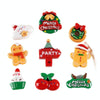 10pcs Christmas Mobile Phone Case Refrigerator Magnet Resin Accessories DIY Material, Style: Snowman