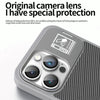 For iPhone 13 Folding Holder Carbon Fiber MagSafe Phone Case(Grey)