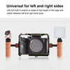 PULUZ 3/8 inch Screw Universal Camera Wooden Side Handle with Cold Shoe Mount for Camera Cage Stabilizer(Bronze)