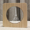FS-A2821-02W Eiffel Tower Shape USB Solid Wood Table Lamp LED Night Light(Warm White Light)