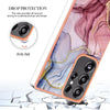 For Samsung Galaxy S25 Ultra 5G Electroplating Marble Dual-side IMD Phone Case(Rose Red 014)