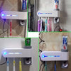 Automatic Toothpaste Dispenser Dental UV Ultraviolet Toothbrush Sterilizer Storage Holder (UK Plug)