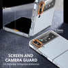For Samsung Galaxy Z Flip4 lce Folding Series Integrated Clear PC Phone Case(Orange)